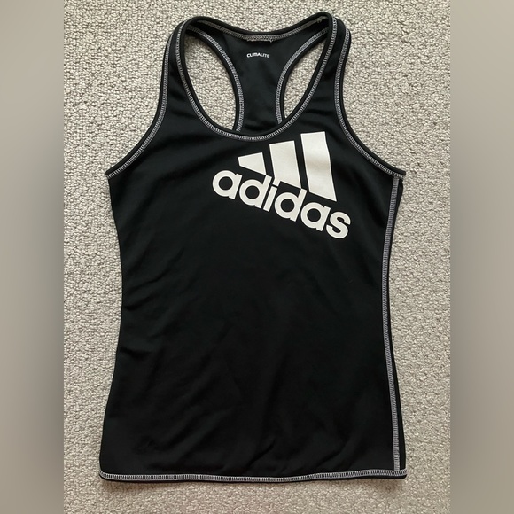 ADIDAS - Reversible 2 in 1 Black with White Logo Climalite Tank Top - XS - Picture 2 of 7